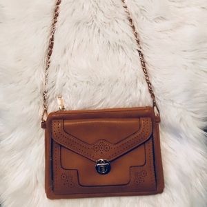 Merona Cognac Vintagey crossbody bag